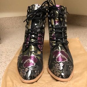 Black Embroidered Boot